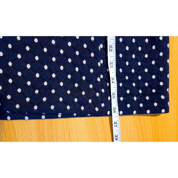 Boden Dress 14R Polka Dot Quilted 3/4 Sleeve Classic Stretch Pockets Knit Blue - Picture 14 of 16